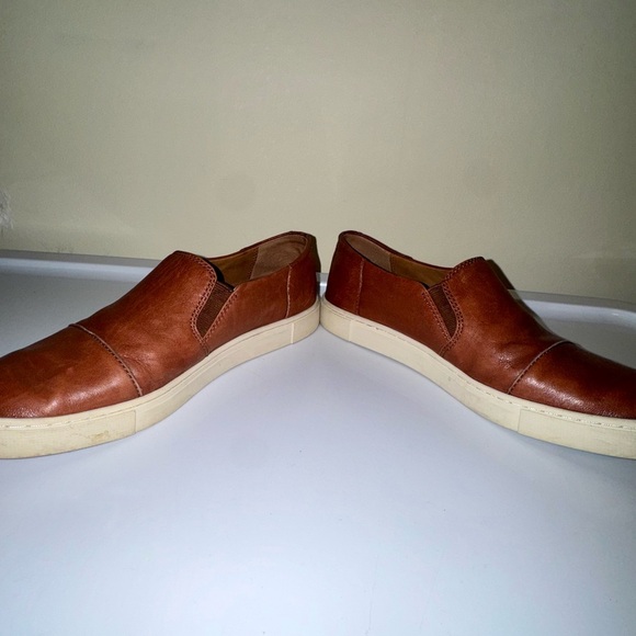 Frye Gemma Tan Leather Slip On Sneakers - Picture 6 of 9